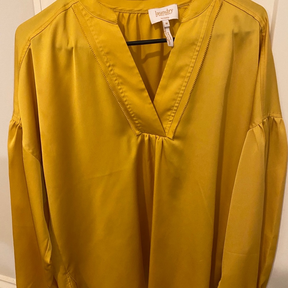Laundry By Shelli Segal Yellow Blouse